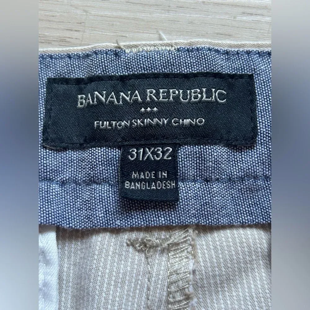 Banana Republic Fulton skinny chino Trousers 31x32